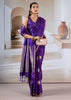True Purple Banarasi Satin Silk Saree