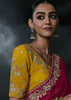 Raspberry Pink Embroidered Designer Saree