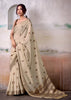 Beige Woven Banarasi Cotton Silk Saree
