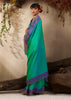 Peacock Green Woven Kanjivaram Silk Saree