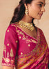 Fuchia Pink Designer Embroidered Saree