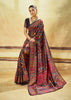 Black Woven Cotton Kashmiri Jamewar Saree