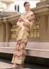 Mauve Purple Woven Cotton Linen Silk Saree