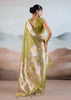 Pistachio Green Woven Banarasi Tissue Silk Saree