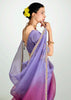 Impression Purple Ombre Banarasi Tissue Saree