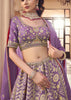 Lilac Purple Embroidered Designer Lehenga Set