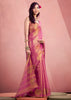 Magenta Pink Woven Tissue Silk Saree