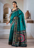 Peacock Blue Patola Silk Saree