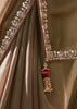 Olive Brown Designer Silk Saree