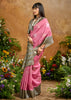 Candy Pink Woven Cotton Silk Saree