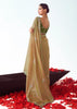 Olive Green Embroidered Designer Tissue Saree