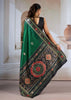 Hunter Green Patola Silk Saree