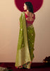 Henna Green Woven Banarasi Silk Saree
