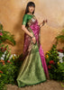 Dahlia Purple Woven Banarasi Silk Saree