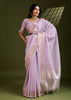 Sweet Lilac Woven Soft Silk Saree
