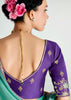 Bright Purple Ombre Banarasi Tissue Saree