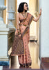 Dry Rose Pink Woven Tissue Linen Silk Saree