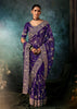 Imperial Purple Designer Embroidered Saree