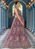 Beige Embroidered Net Lehenga