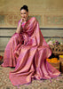 Raspberry Pink Woven Banarasi Silk Saree