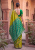 Lime Green Woven Banarasi Silk Saree