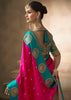“Exclusive Offer” : Rani Pink Woven Banarasi Satin Silk Saree