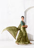 Olive Green Embroidered Designer Saree