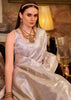 Pastel Purple Woven Banarasi Sain Silk Saree