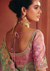 Blossom Pink Designer Embroidered Saree