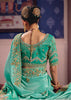 Sea Green Embroidered Tissue Designer Saree