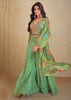 Emerald Green Layered Indo-Western Set