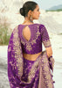 Purple Woven Banarasi Embroidered Soft SIlk Saree