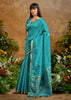Azure Blue Woven Banarasi Silk Saree