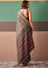Opal Grey Woven Cotton Silk Saree