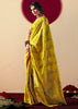 Blazing Yellow Woven Banarasi Silk Saree