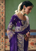 Medieval Blue Embroidered Designer Saree