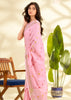 Blush Pink Woven Linen Silk Saree