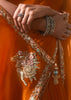 Peel Orange Designer Silk Saree