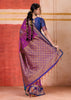 Dahlia Purple Dual Tone Bronze Zari Woven Banarasi Silk Saree