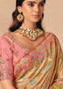 Blush Pink Designer Embroidered Saree