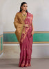 Mauve Pink Woven Tussar Silk Saree