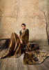 Cinnamon Brown Printed Satin Silk Saree