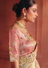 Classic Cream Designer Embroidered Saree