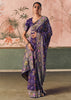 Imperial Purple Woven Georgette Bandhej Saree