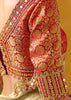 Golden Green Designer Embroidered Saree