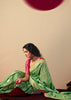 Pista Green Woven Banarasi Silk Saree