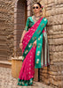 Fuchsia Pink Banarasi Satin Silk Saree
