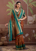 Hazel Brown Woven Banarasi Tussar Silk Saree