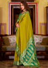 Mehndi Green Banarasi Soft Silk Saree