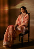 Peachy Orange Embroidered Designer Organza Saree